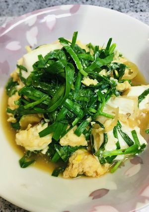 豆腐のにら卵とじ-レシピのメイン写真