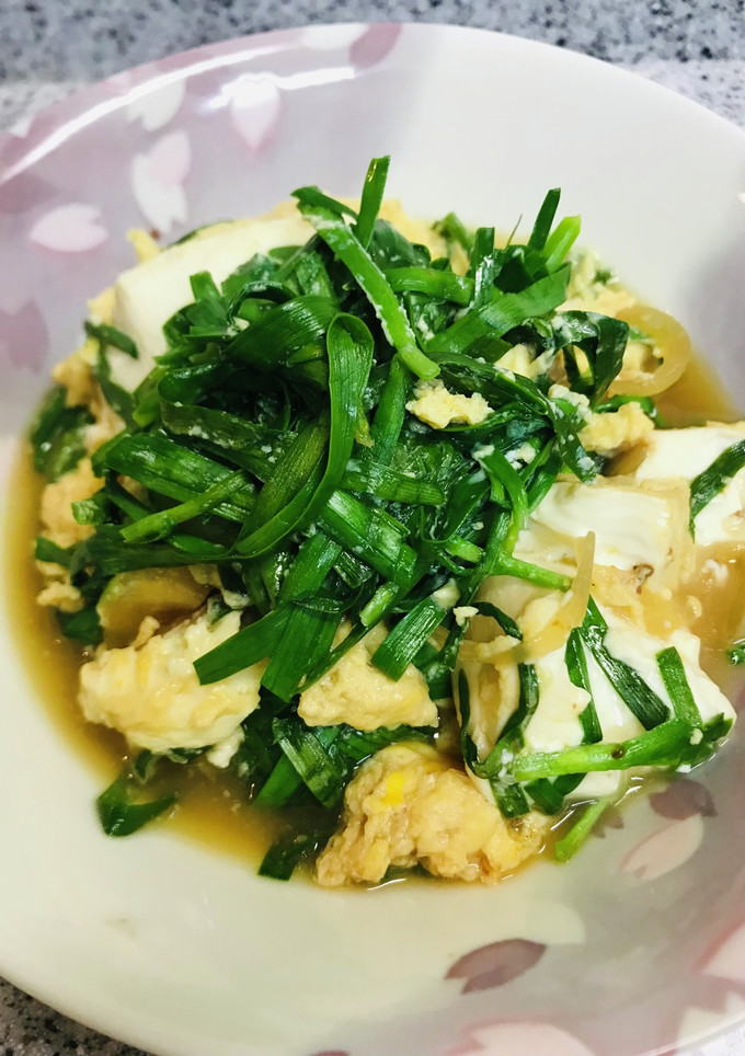 豆腐のにら卵とじ-レシピのメイン写真