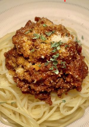 簡単、ボロネーゼパスタ-レシピのメイン写真