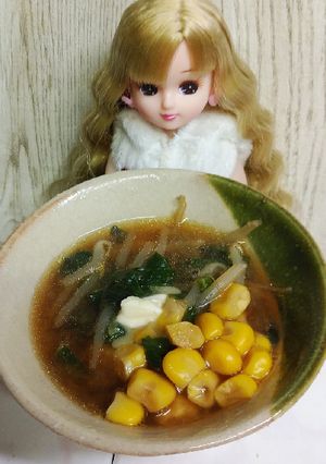 リカちゃん♡味噌ラーメン風味噌汁◥█◤-レシピのメイン写真