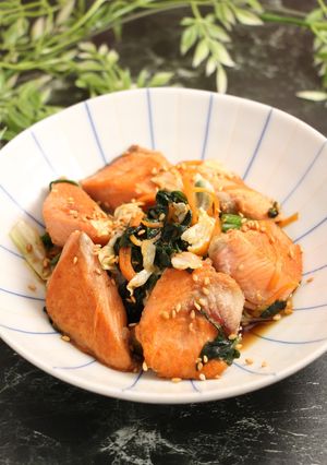 簡単！銀鮭の野菜炒め　ごま風味-レシピのメイン写真