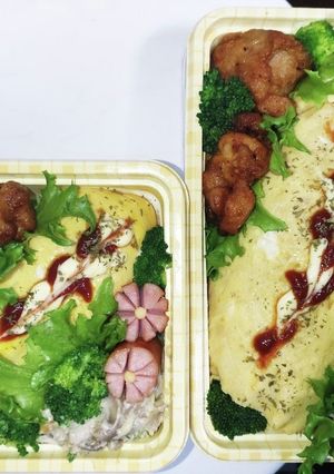 【夫婦弁当177】オムライスと舞茸チーズ-レシピのメイン写真