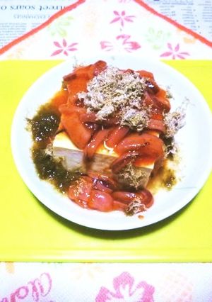 いか明太芽かぶとろろの温奴のタパス-レシピのメイン写真