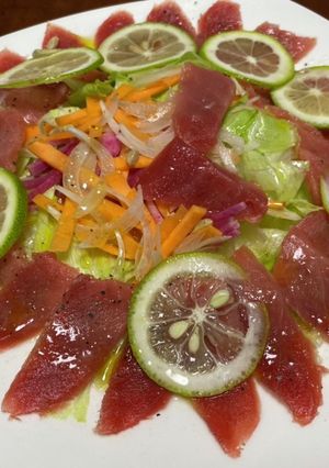 簡単マグロのカルパッチョ-レシピのメイン写真