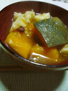 冬至に カボチャと小豆のすいとん-レシピのメイン写真