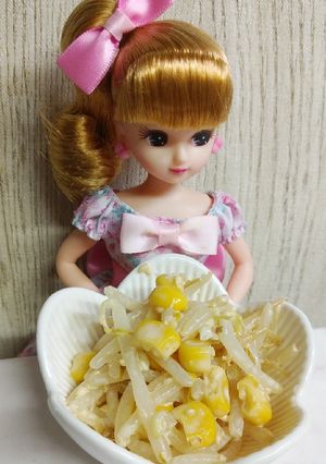 リカちゃん♡もやしコーンマヨ☪︎*｡-レシピのメイン写真