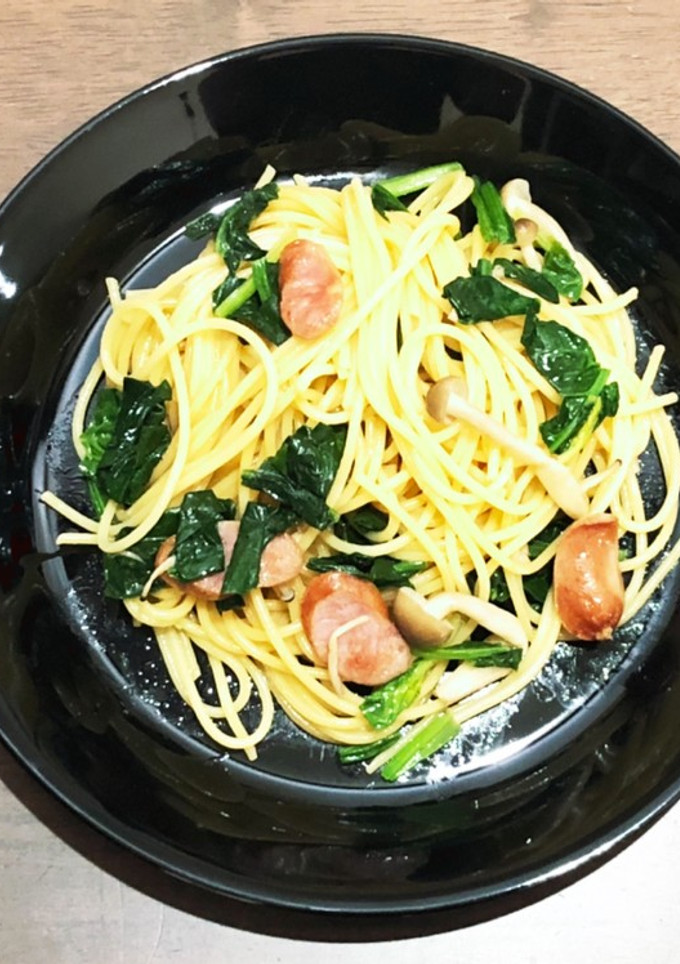 ほうれん草としめじの【和風パスタ】-レシピのメイン写真