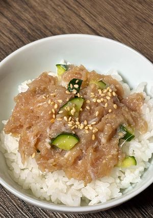 簡単⭐︎まぐろのなめろう丼-レシピのメイン写真