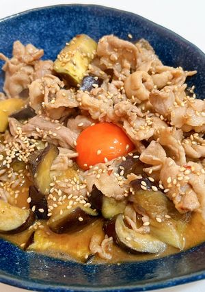 なすと豚肉のピリ辛味噌炒め♡-レシピのメイン写真