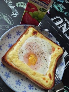 目玉焼きトースト-レシピのメイン写真