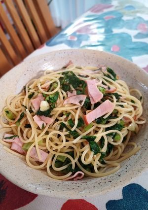 大根葉とハムのパスタ♯大根葉大量消費-レシピのメイン写真