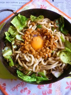 納豆月見の焼きうどんVer.3-レシピのメイン写真