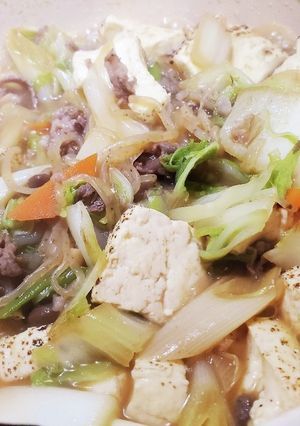 牛肉と焼き豆腐の炒め煮-レシピのメイン写真