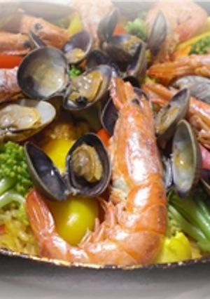 フライパンひとつで☆海鮮パエリア-レシピのメイン写真