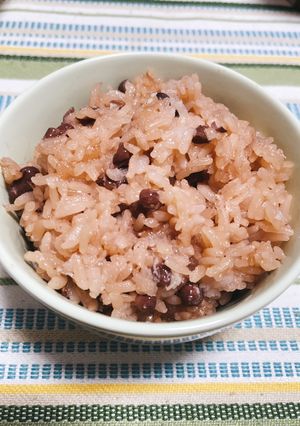 炊飯器で炊きおこわ♡-レシピのメイン写真