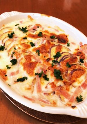 さつまいもとベーコンのグラタン-レシピのメイン写真