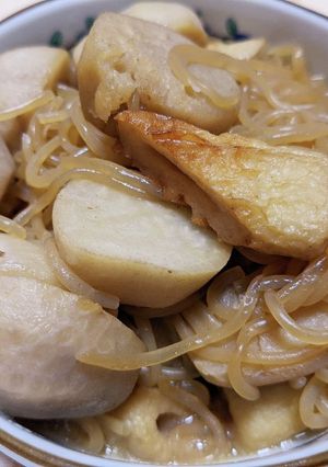 里芋と糸こんにゃくとちくわの炒め煮-レシピのメイン写真