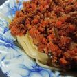 ミートソースパスタ