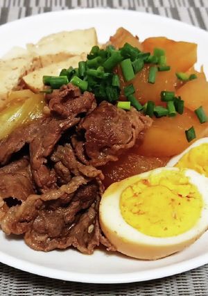 超簡単!牛肉と大根と豆腐の甘辛煮込み!-レシピのメイン写真