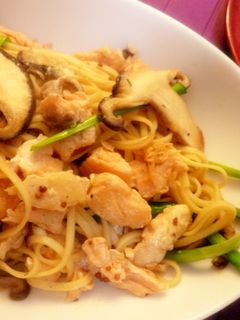 鮭の醤油マスタード焼きそば-レシピのメイン写真