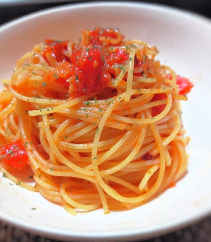 ありそうで無かった生姜のトマトパスタ-レシピのメイン写真
