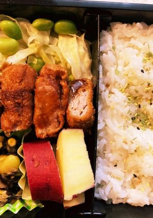 ソースカツとサツマレモン風味高校男子弁当-レシピのメイン写真