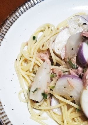 カブとツナのパスタ♪-レシピのメイン写真