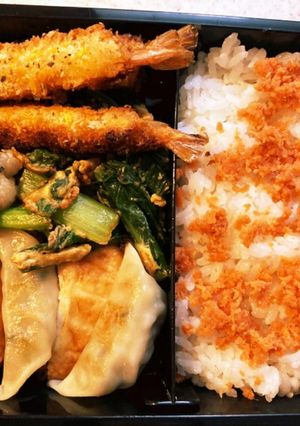 豚肉と小松菜卵炒め高校生男子弁当-レシピのメイン写真