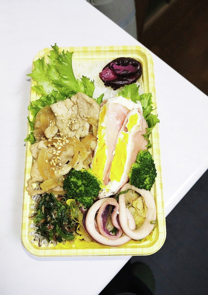 【夫婦弁当178】生姜焼とイカバター炒め-レシピのメイン写真
