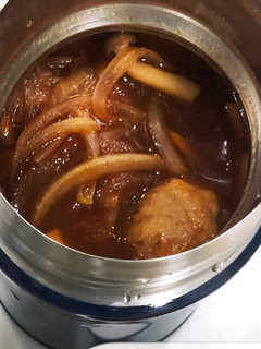 スープジャーで煮込みハンバーグ-レシピのメイン写真