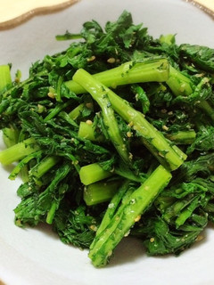 簡単おかず:春菊の胡麻和え-レシピのメイン写真
