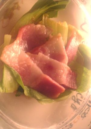 簡単：ベーコンと青梗菜のバター醤油蒸し-レシピのメイン写真