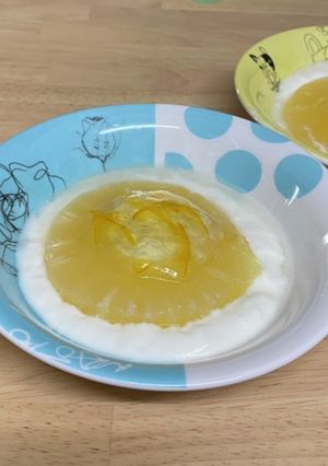 パイナップルヨーグルト　菊の花のように♪-レシピのメイン写真