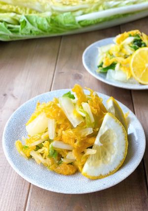 簡単♪オレンジ白菜とゆずの浅漬け-レシピのメイン写真