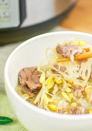 さっぱり中華風！牛肉と豆もやしのスープ-レシピのメイン写真