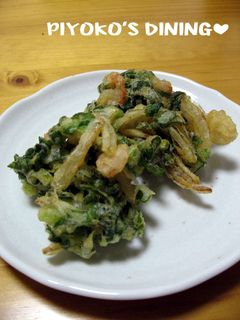 一足早く春の味♡大根の葉のかき揚げ-レシピのメイン写真