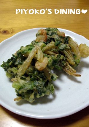 一足早く春の味♡大根の葉のかき揚げ-レシピのメイン写真