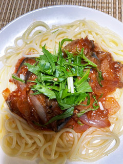 茄子トマトソースパスタ-レシピのメイン写真