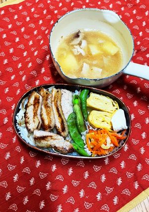 11/29 豚トロとスープ弁当-レシピのメイン写真