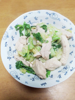 胸肉でヘルシーモツ鍋炒め風-レシピのメイン写真