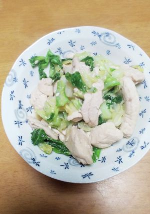 胸肉でヘルシーモツ鍋炒め風-レシピのメイン写真