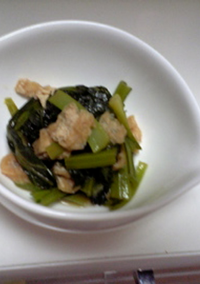 小松菜と油揚げの煮物-レシピのメイン写真