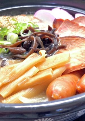 こってり♡豚骨醤油鍋♡1人鍋♡-レシピのメイン写真