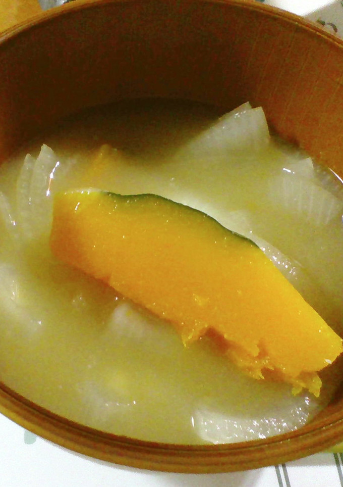 小学生でもできるかぼちゃの味噌汁-レシピのメイン写真