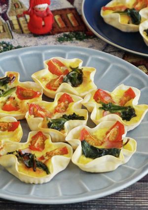 おもてなしにも♥「餃子皮」でミニキッシュ-レシピのメイン写真