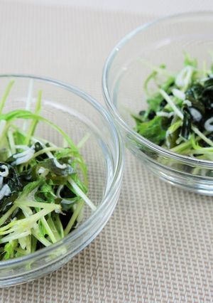 簡単！水菜とわかめとしらすのマヨサラダ-レシピのメイン写真