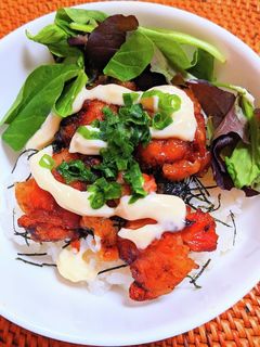 野菜たっぷりマヨ唐揚げ丼-レシピのメイン写真