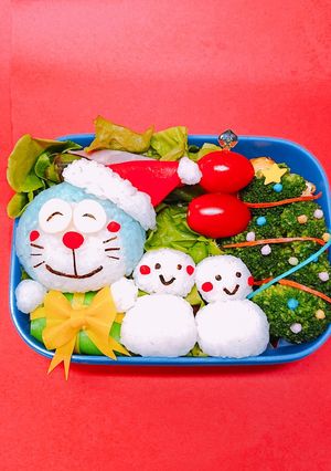 サンタ ドラえもん キャラ弁-レシピのメイン写真