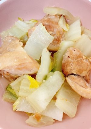 鶏モモと白菜のにんにく旨だし煮-レシピのメイン写真