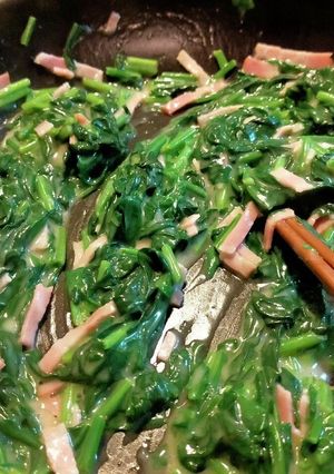 ほうれん草とベーコンのやつ-レシピのメイン写真